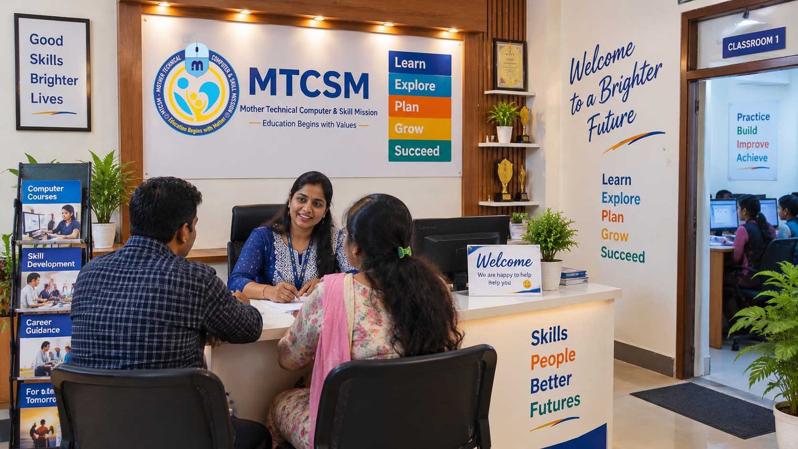 MTCSM welcoming reception — team and entrance