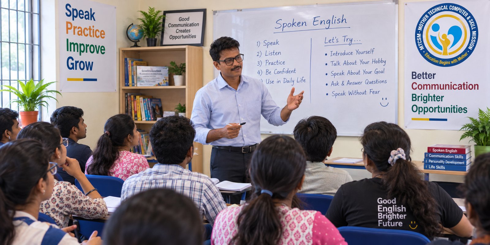 Spoken English and Brain Gym class at MTCSM